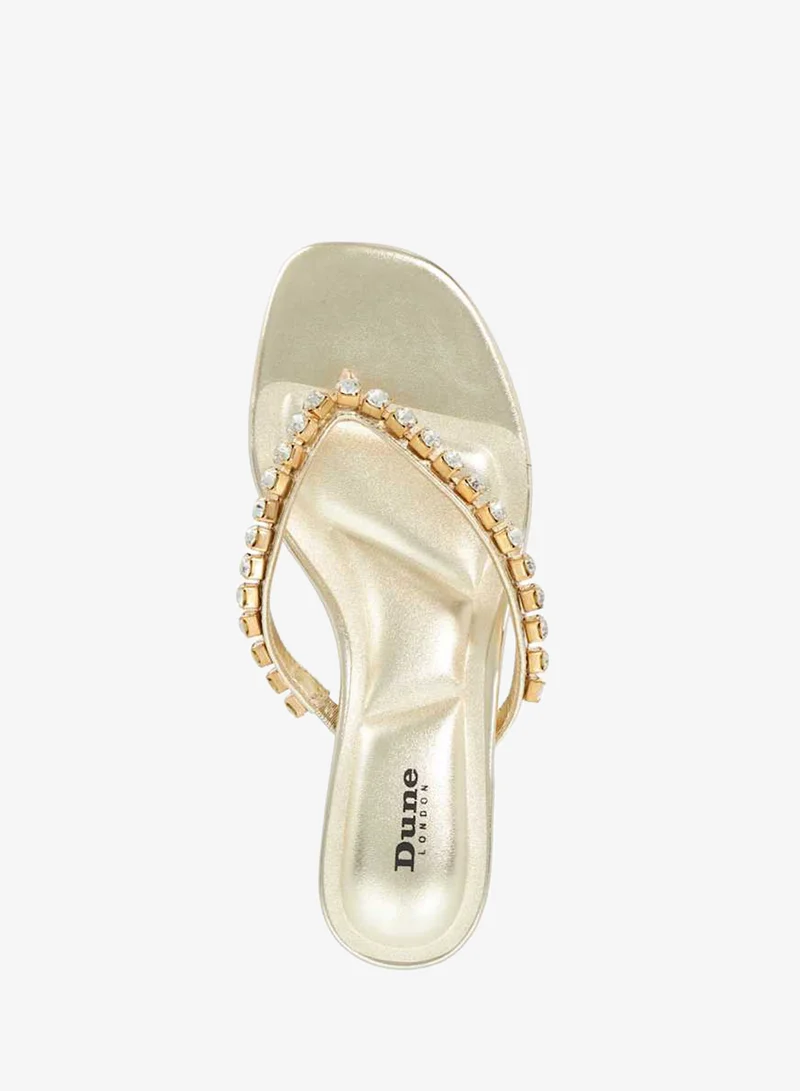 Dune London GOLD Casual Mimis Sandals for Women | Best Price UAE